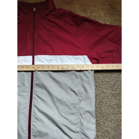 Vintage Nike Track Suit Burgundy-White Stripe/Gray - Size XL - Picture 13 of 14
